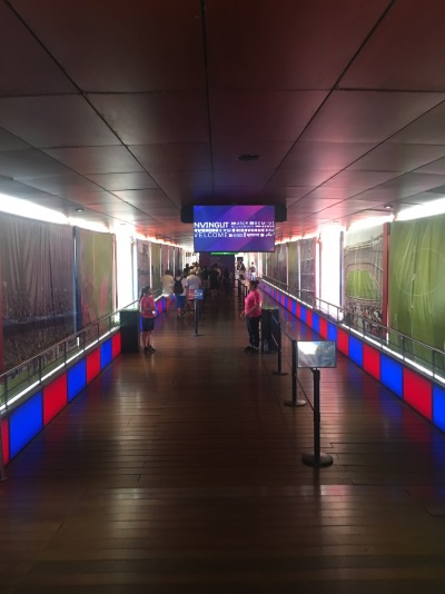 Camp Nou múzeum folyosó