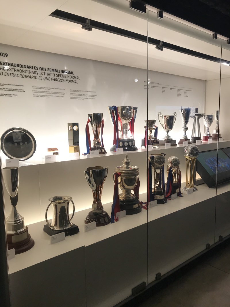 Camp Nou múzeum trófeák