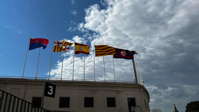 Olimpic Stadion Barcelona flags